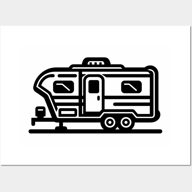 Camper Trailer Wall Art by KayBee Gift Shop